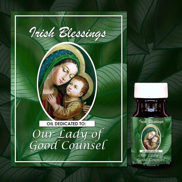 Oil dedicated to Our Lady of Good Counsel.