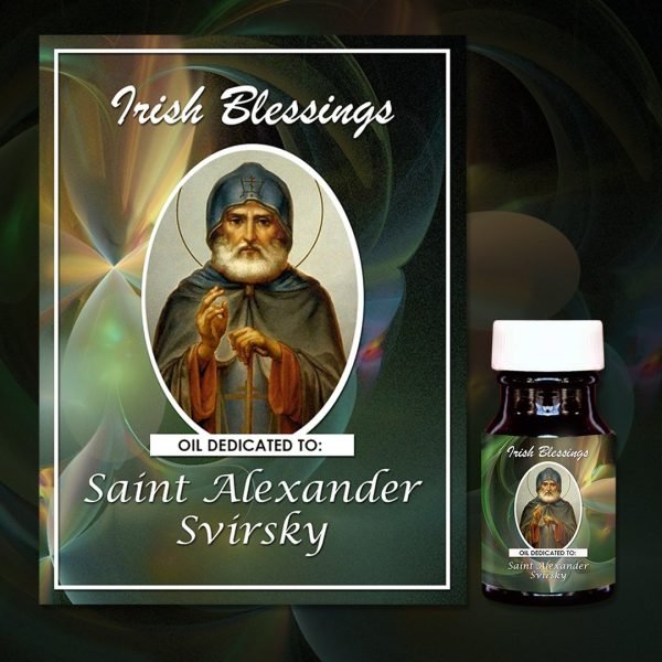 Oil Dedicated to St Alexander Svirsky (incorrupt)