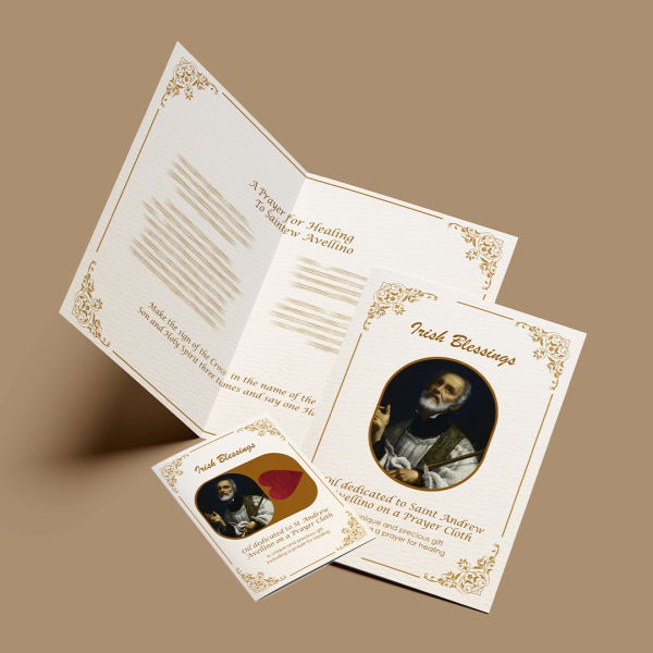 Saint Andrew Avellino - Prayer Cloth Card