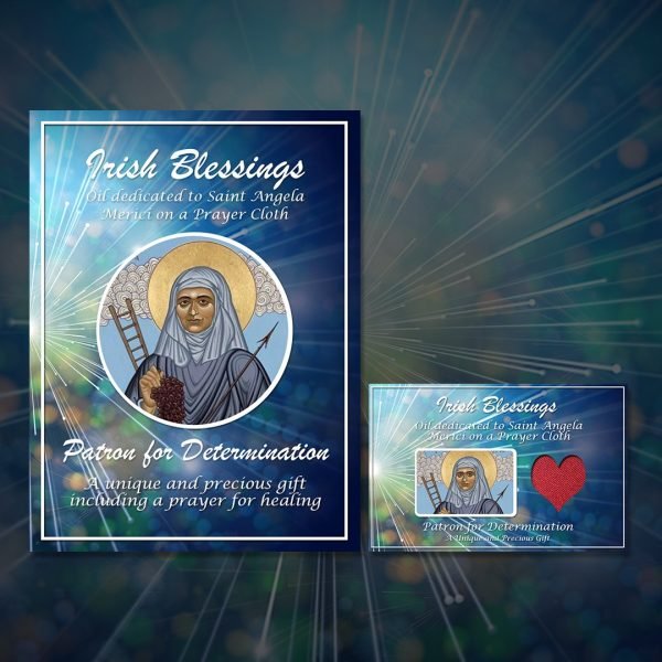 Unique Gifts | St Angela Merici on Prayer Cloth (Patron for Determination)