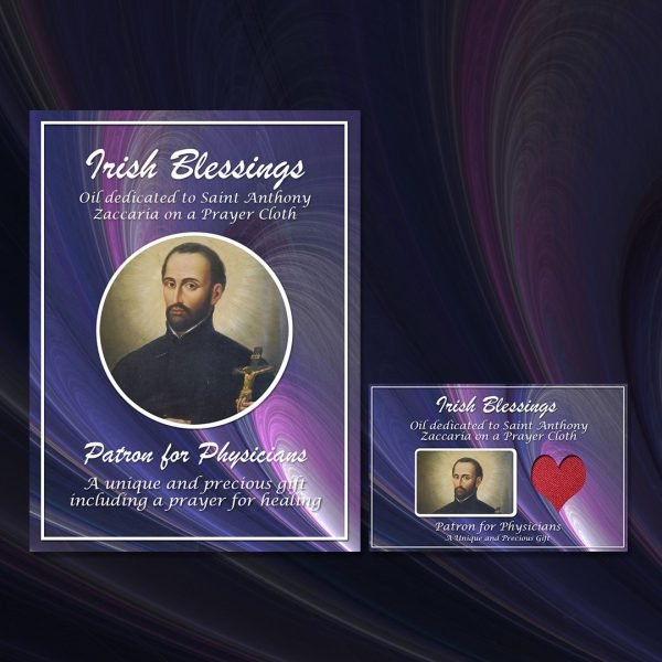 Unique Gifts | St Anthony Zaccaria on Prayer Cloth (Patron for Physicians)