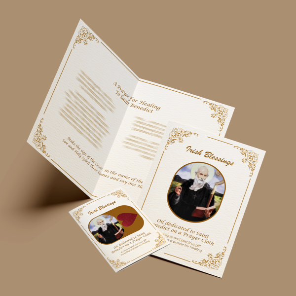 Saint Benedict - Prayer Cloth Card