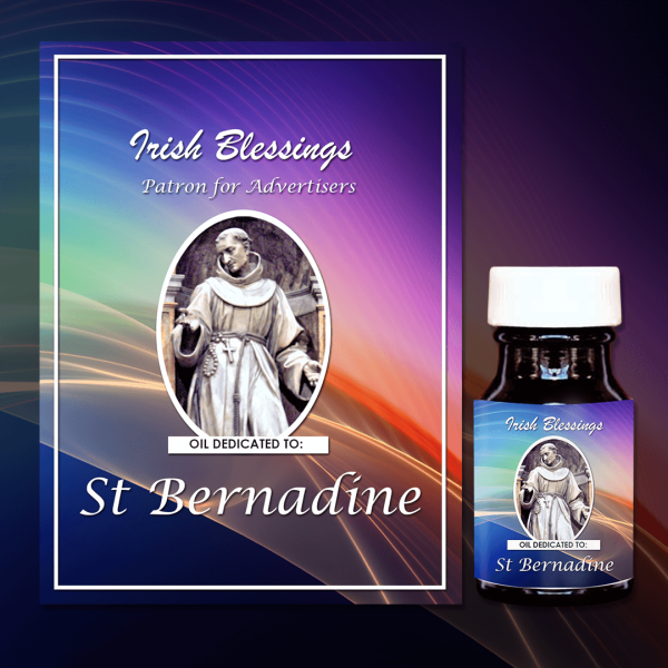 Oil Dedicated to St Bernadine 2 (Patron for Advertisers)