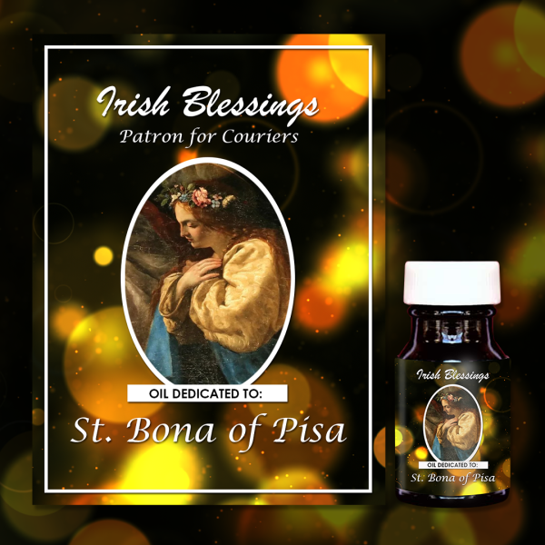 Oil Dedicated to St Bona of Pisa (Patron for Couriers)