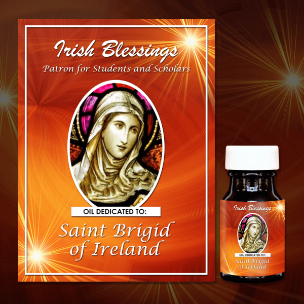 Oil Dedicated to St Brigid Of Ireland 2 (Patron for Students and Scholars)