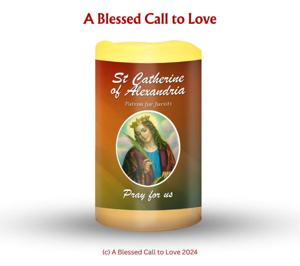 St Catherine of Alexandria (Patron for Jurists) Oil and Candle Set - Image 2