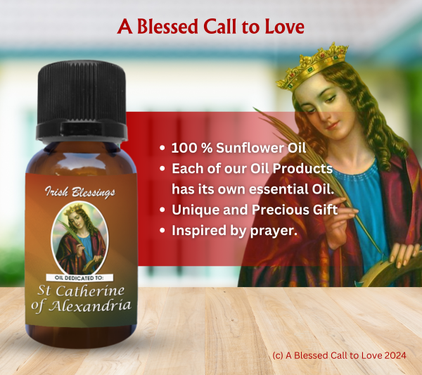 St Catherine of Alexandria (Patron for Jurists) Oil and Candle Set - Image 4