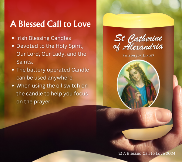 St Catherine of Alexandria (Patron for Jurists) Oil and Candle Set - Image 8