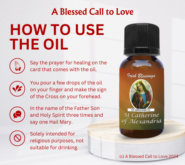 St Catherine of Alexandria (Patron for Jurists) Oil and Candle Set - Image 9