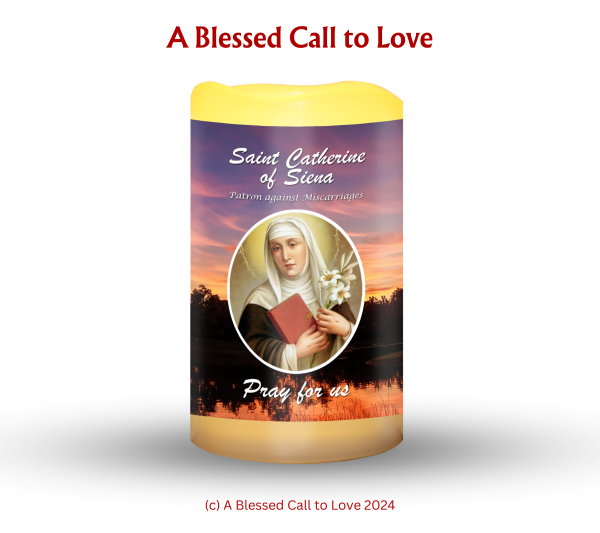 St Catherine of Siena (Patron against Miscarriages) Oil and Candle Set - Image 2
