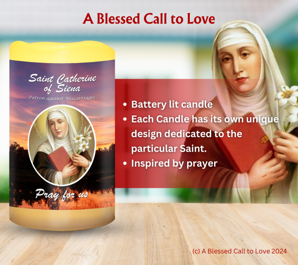 St Catherine of Siena (Patron against Miscarriages) Oil and Candle Set - Image 5