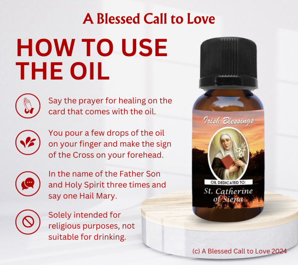 St Catherine of Siena (Patron against Miscarriages) Oil and Candle Set - Image 9