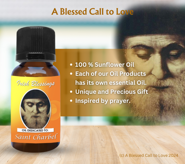 St Charbel (Miracle Worker) Oil and Candle Set - Image 4