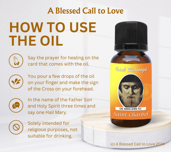 St Charbel (Miracle Worker) Oil and Candle Set - Image 9