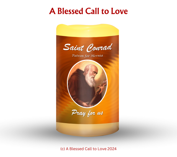 St Conrad (Patron for Hernia) Oil and Candle Set - Image 2