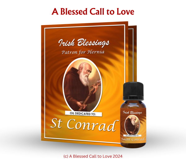 St Conrad (Patron for Hernia) Oil and Candle Set - Image 3