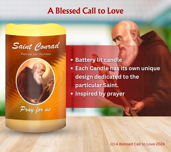 St Conrad (Patron for Hernia) Oil and Candle Set - Image 5