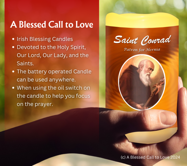 St Conrad (Patron for Hernia) Oil and Candle Set - Image 8