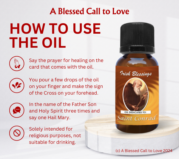 St Conrad (Patron for Hernia) Oil and Candle Set - Image 9