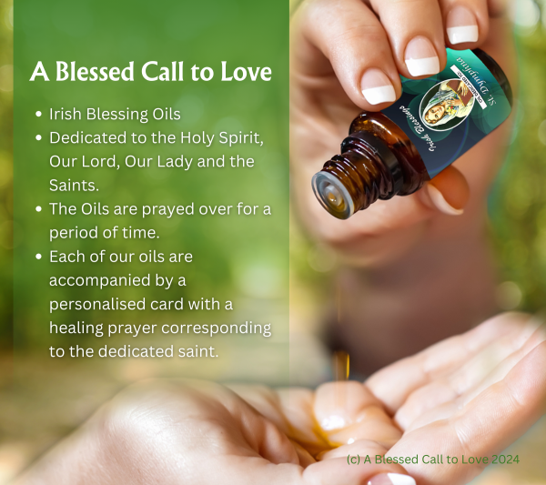 St Dymphna (Patron invoked against Dementia) Oil and Candle Set - Image 7