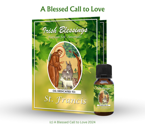St Francis (Patron for Animals) Oil and Candle Set - Image 3