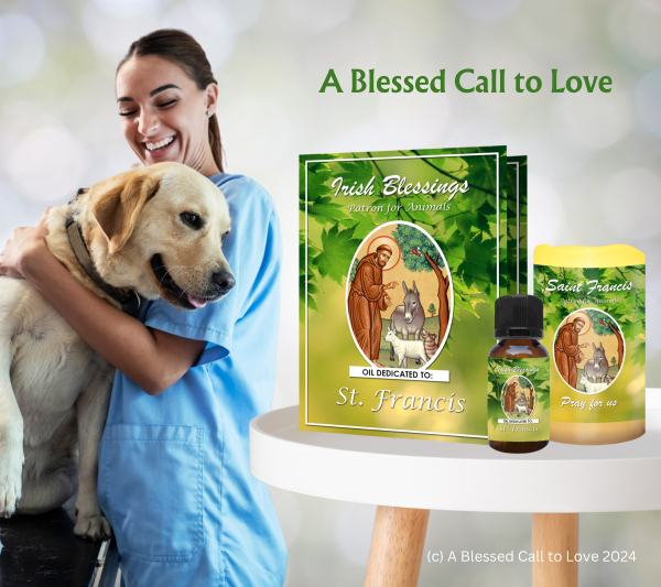 St Francis (Patron for Animals) Oil and Candle Set - Image 6