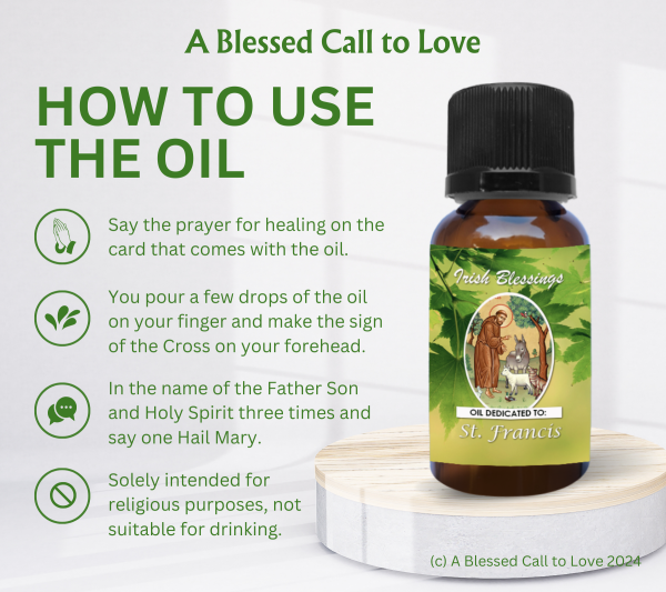 St Francis (Patron for Animals) Oil and Candle Set - Image 9