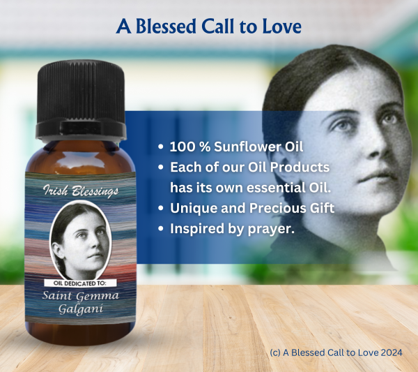 St Gemma Galgani (Patron for those seeking Purity of Heart) Oil and Candle Set - Image 4