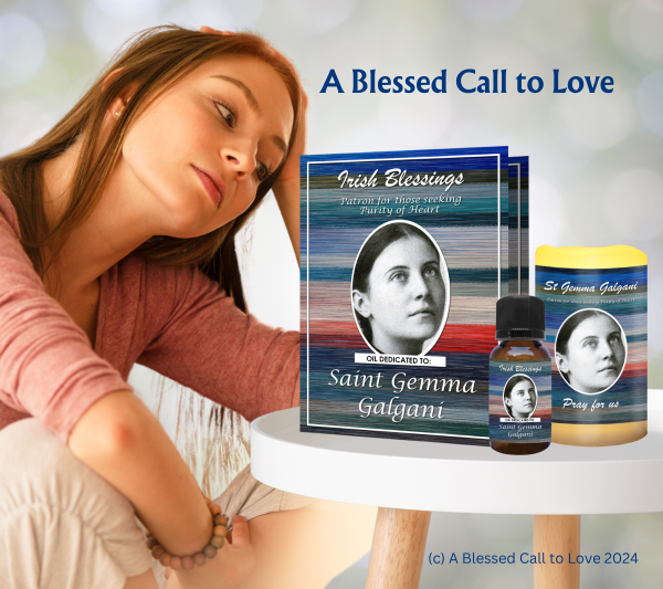 St Gemma Galgani (Patron for those seeking Purity of Heart) Oil and Candle Set - Image 6