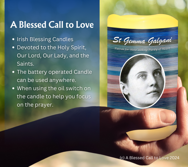 St Gemma Galgani (Patron for those seeking Purity of Heart) Oil and Candle Set - Image 8