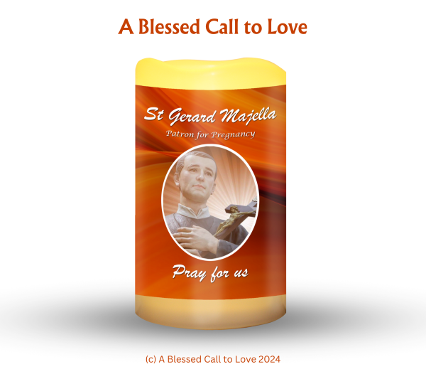 St Gerard Majella (Patron for Pregnancy) Oil and Candle Set - Image 2