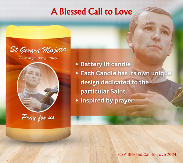 St Gerard Majella (Patron for Pregnancy) Oil and Candle Set - Image 5