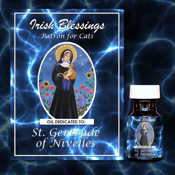 Oil Dedicated to St Gertrude of Nivelles (Patron for Cats)