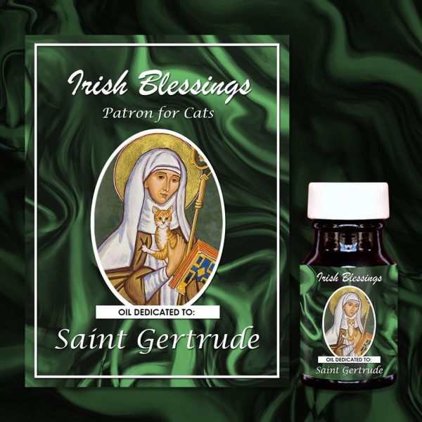 Oil Dedicated to St Gertrude (Patron for Cats)