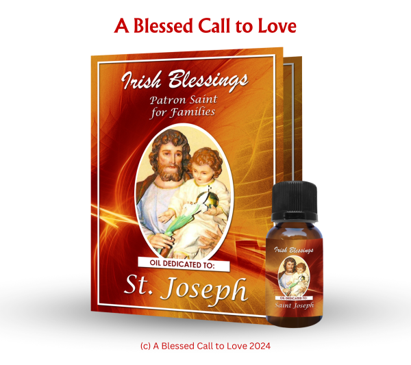 St Joseph (Patron for Families) Oil and Candle Set - Image 3