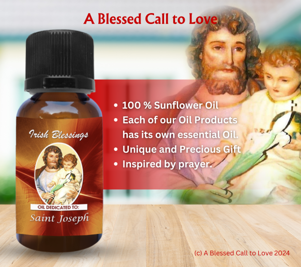 St Joseph (Patron for Families) Oil and Candle Set - Image 4
