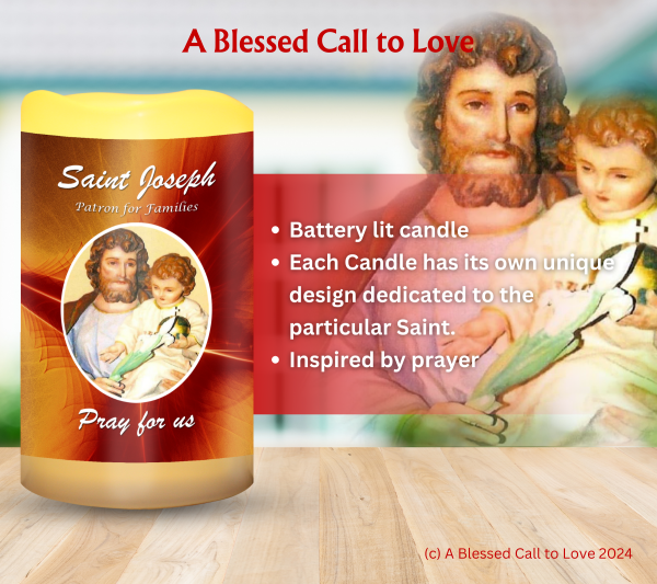 St Joseph (Patron for Families) Oil and Candle Set - Image 5