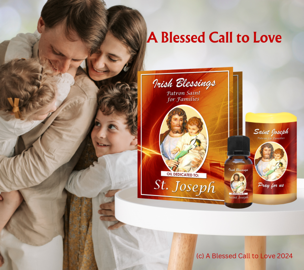 St Joseph (Patron for Families) Oil and Candle Set - Image 6