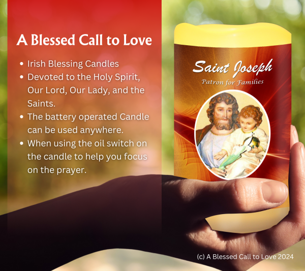 St Joseph (Patron for Families) Oil and Candle Set - Image 8