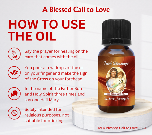 St Joseph (Patron for Families) Oil and Candle Set - Image 9