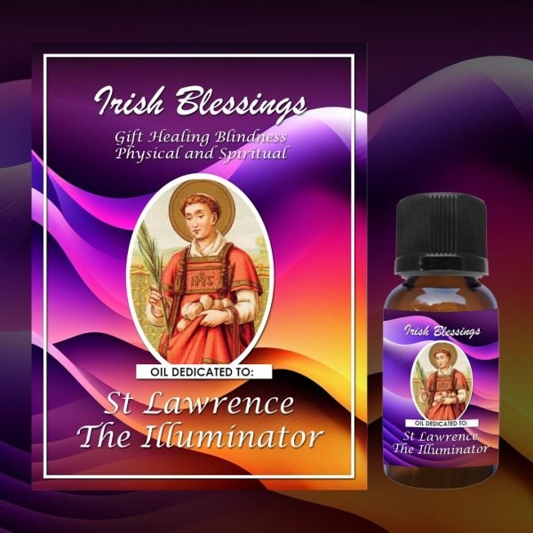 Oil Dedicated to St Lawrence the Illuminator (Gift Healing Blindness, Physical, and Spiritual)