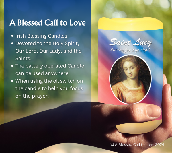 St Lucy (Patron for Eye Problems) Oil and Candle Set - Image 8