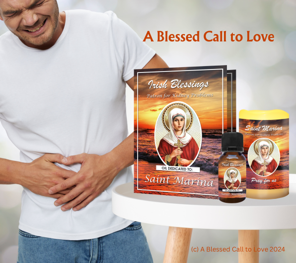 St Marina (Patron for Kidney Problems) Oil and Candle Set - Image 6