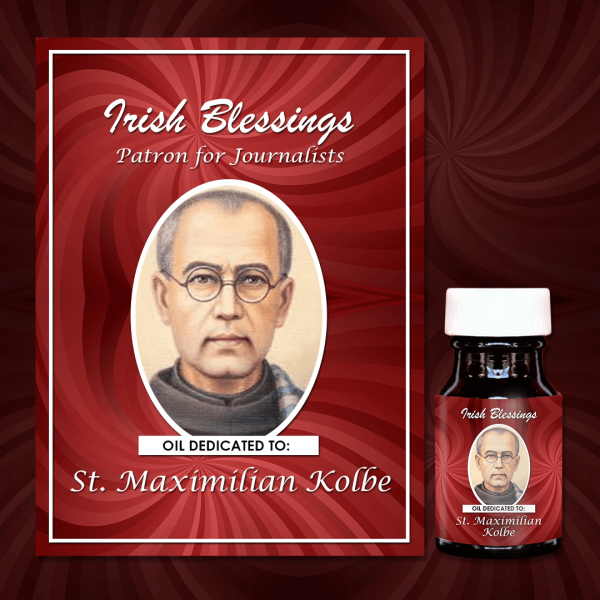 Oil Dedicated to St Maximilian Kolbe 2 (Patron for Journalists)