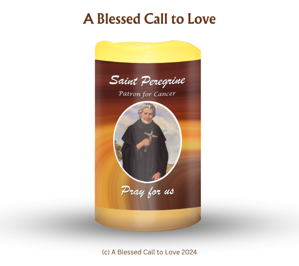St Peregrine (Patron for Cancer) Oil and Candle Set - Image 2