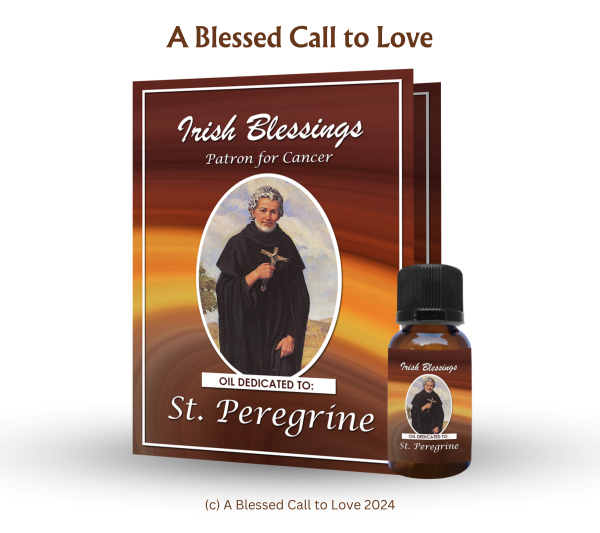 St Peregrine (Patron for Cancer) Oil and Candle Set - Image 3