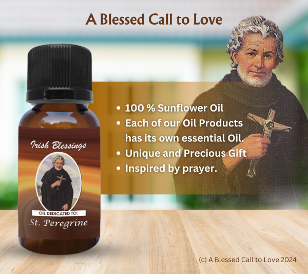 St Peregrine (Patron for Cancer) Oil and Candle Set - Image 4