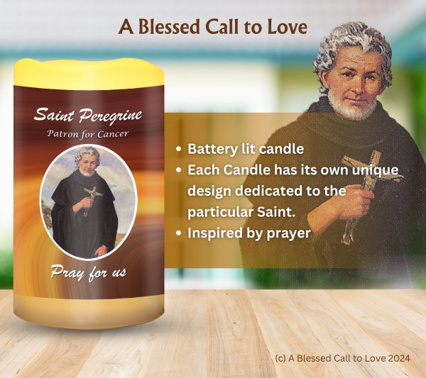 St Peregrine (Patron for Cancer) Oil and Candle Set - Image 5