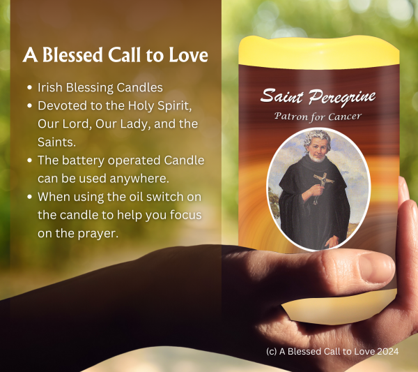 St Peregrine (Patron for Cancer) Oil and Candle Set - Image 8