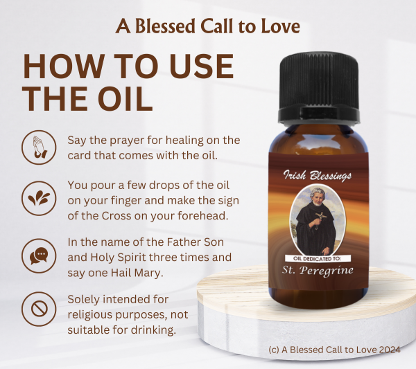St Peregrine (Patron for Cancer) Oil and Candle Set - Image 9